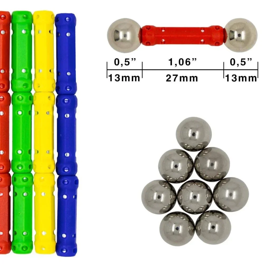 Magnetic Building Stick Blocks STEM Toy Set 30pc